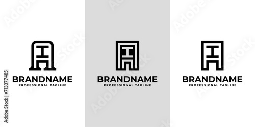 Modern Initials AI Logo, suitable for business with IA or AI initials