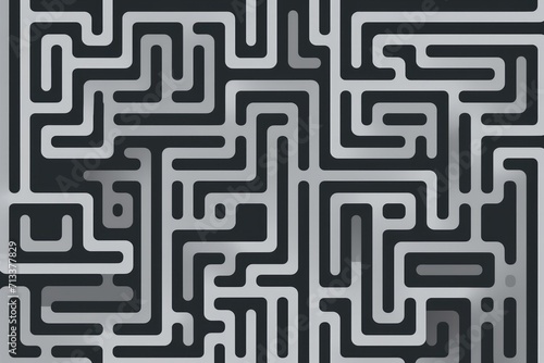 Random maze generator in the style of Jordn Grimmer, flat vector, apricot and gray