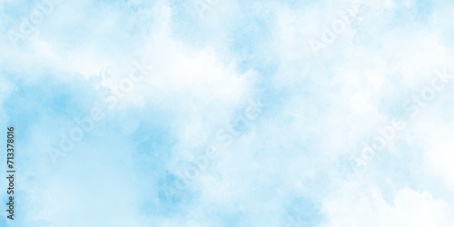 Brush painted aquarelle paint Light sky blue watercolor texture, ocean blue watercolor splash texture, Watercolor Shades The White Cloud and Blue Sky with small clouds. 