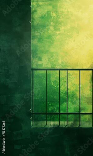 A mysterious green gate opens to unknown.