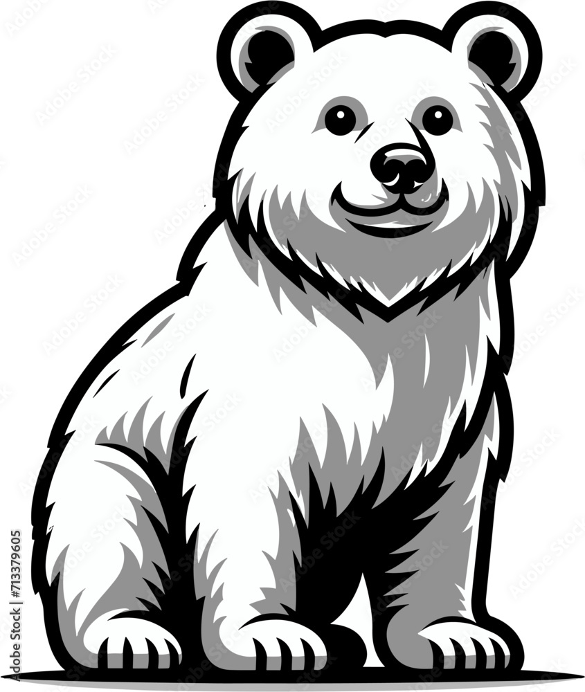 Vector Illustration of  Sample Bear for Logo