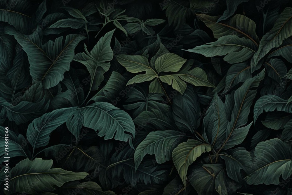 dark foliage. Generative AI