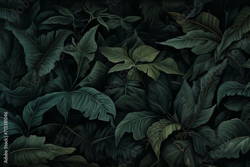 dark foliage. Generative AI