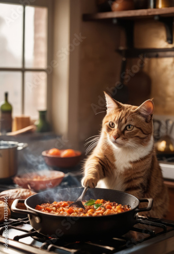 Cat is cooking, Generative AI