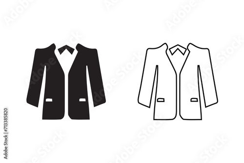  Men`s blazer jacket icon vector illustration 