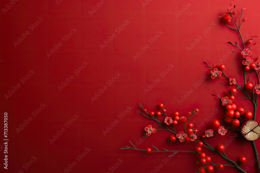 chinese new year festive minimalist background 8K with generative ai chinese new year festive minimalist background 8K with generative ai