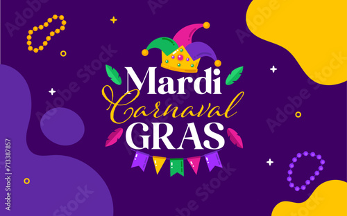 Mardi gras carnaval vector banner