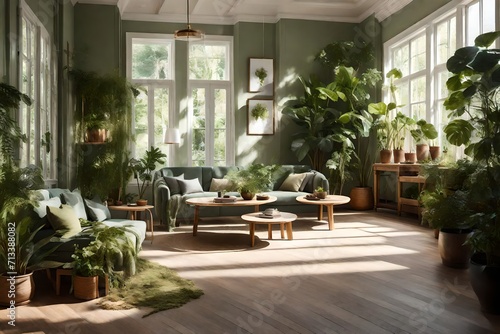 an ultra-realistic and detailed image of an indoor garden sitting space © Rao