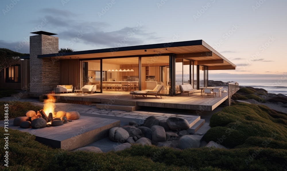 A Cozy Home with a Welcoming Fire Pit in the Front Yard A Cozy Home with a Welcoming Fire Pit in the Front Yard