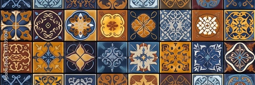Royal tiles, seamless pattern, SNES style
