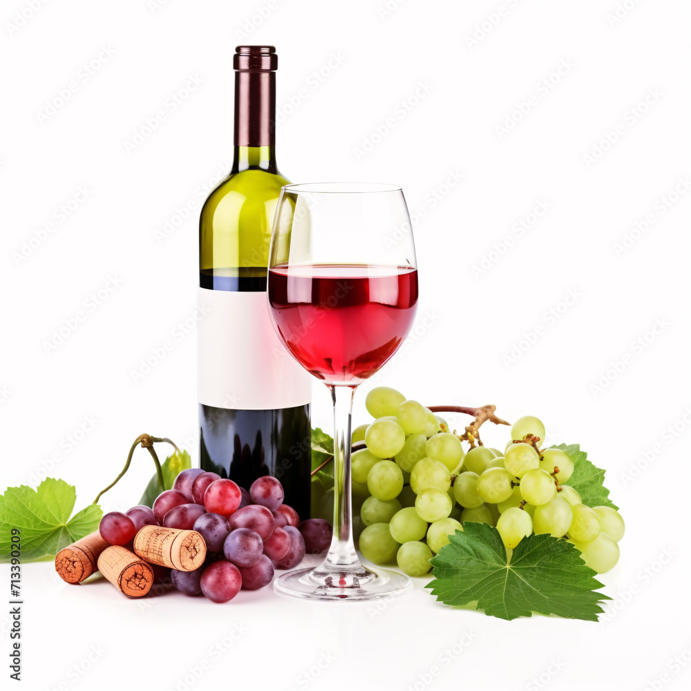 wine isolated on a white background