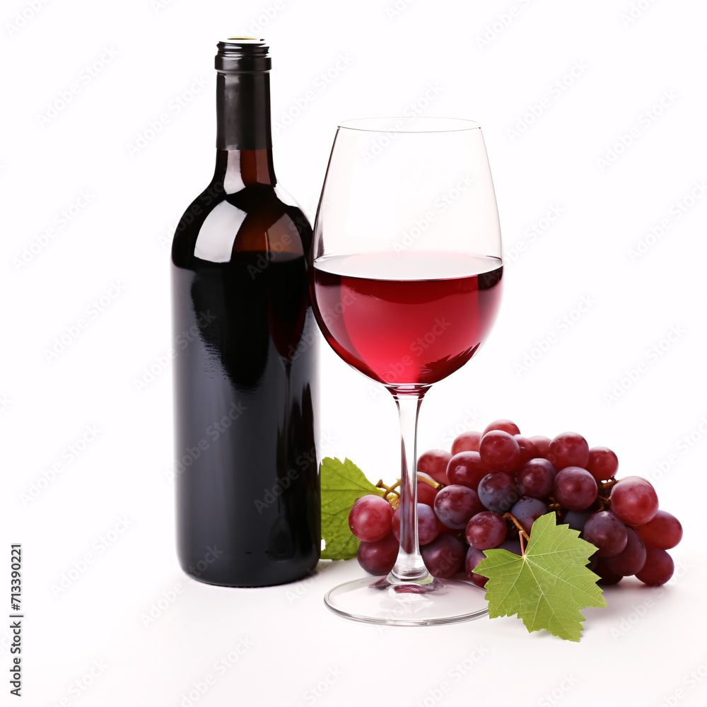 wine isolated on a white background