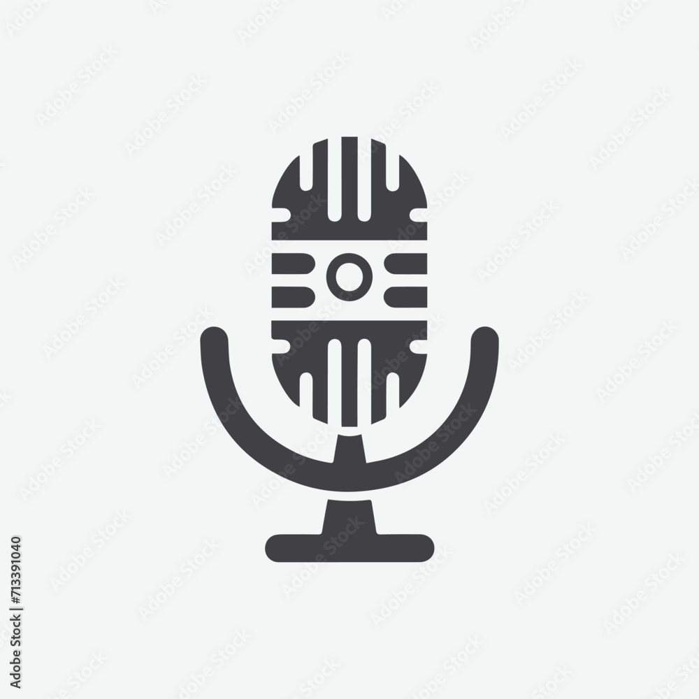 Podcast logo design template vectors Podcast logo design template vectors