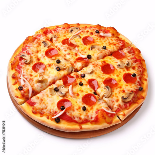pizza isolated on a white background