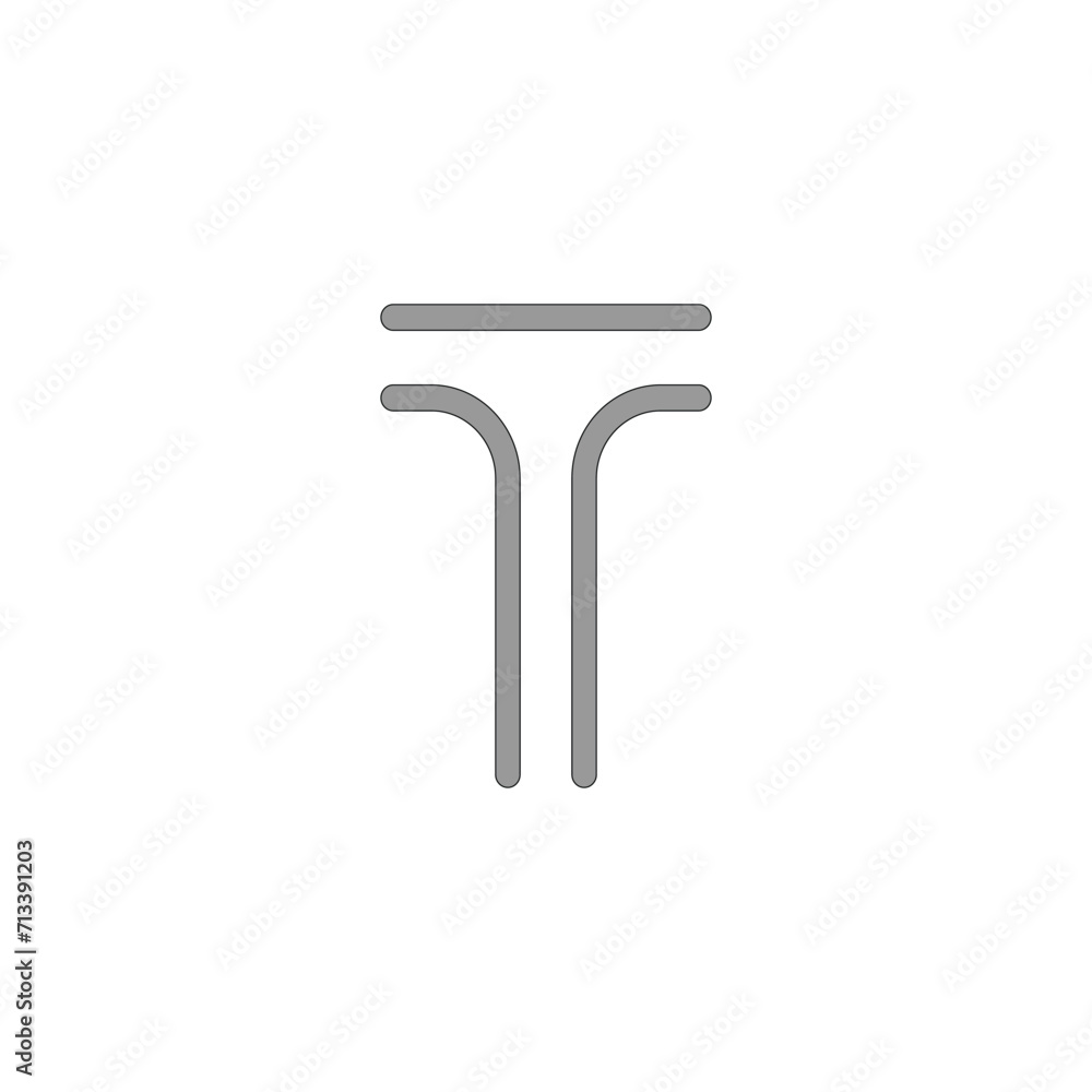 icon alphabet font t template design trendy icon alphabet font t template design trendy