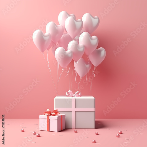 Balloon Love Symphony: Valentine's Day Delight (ID: 713391432)