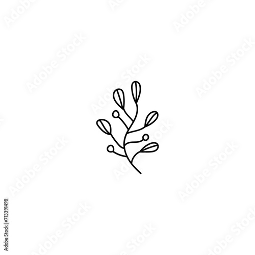 Hand drawn Plant icon  simple doodle icon