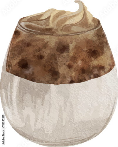 Hand Drawn Dalgona Coffee Illustration