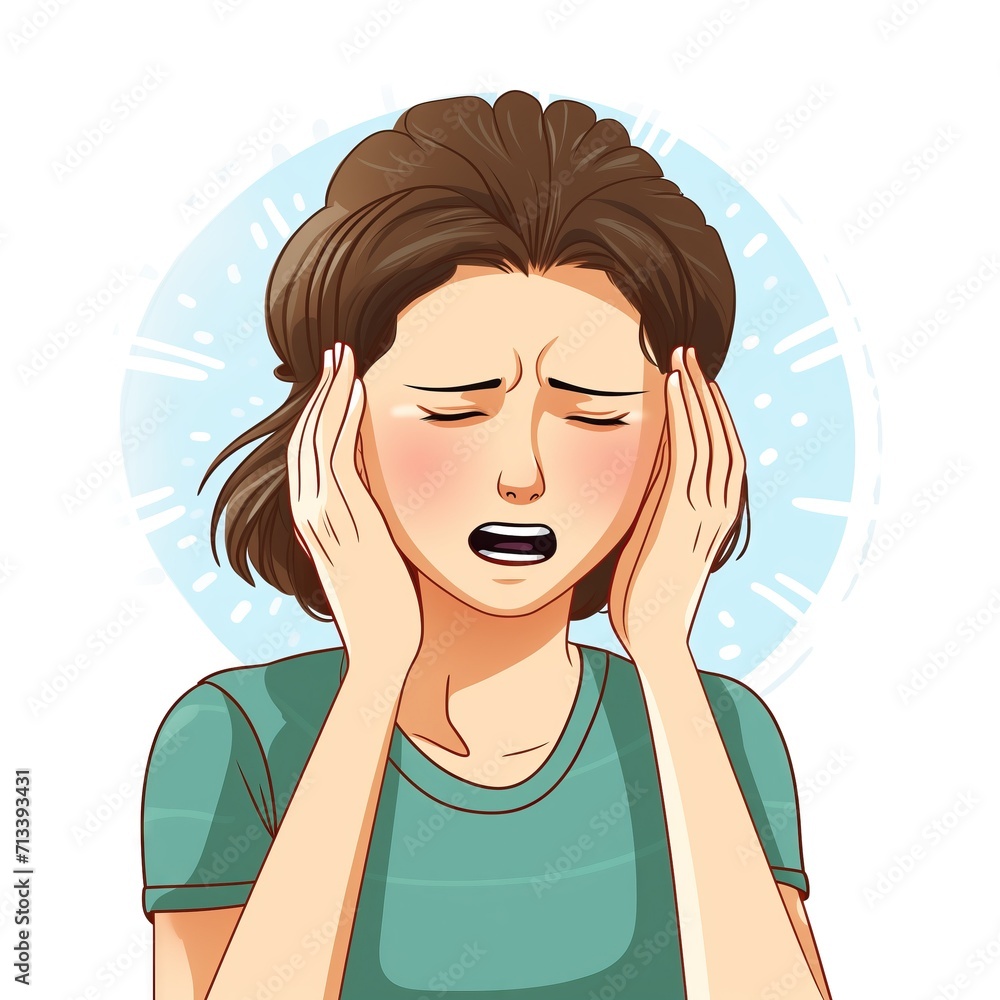 Headache concept displayed on abstract human body Headache concept displayed on abstract human body
