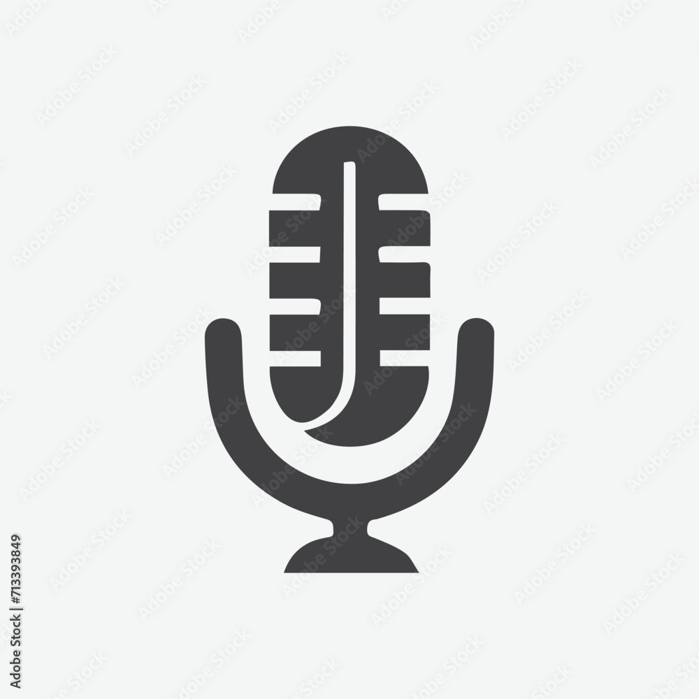 Podcast logo design template vectors Podcast logo design template vectors