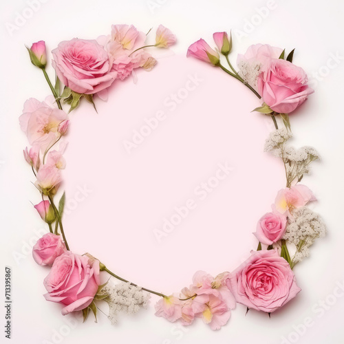 Wallpaper Mural Wildflower rose flower floral frame red rose,hulthemia, rosa. Aquarelle wild flower for background, texture, wrapper pattern, frame or border.generative ai. Torontodigital.ca