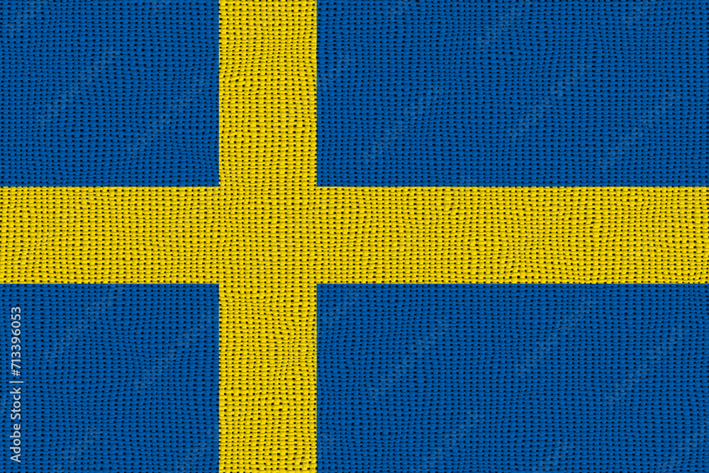 National Flag of Sweden. Background with flag of Sweden. National Flag of Sweden. Background with flag of Sweden.