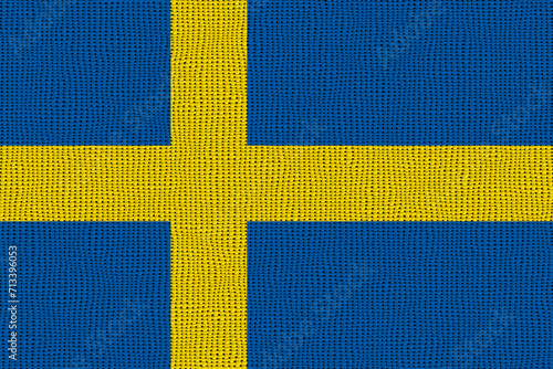 National Flag of Sweden. Background with flag of Sweden.