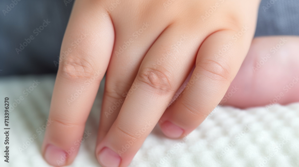 Close-up macro of child hand gently, symbolizing nails care. Little girl, boy bite their fingernails. Bad habit, stress, nerves. Close-up macro of child hand gently, symbolizing nails care. Little girl, boy bite their fingernails. Bad habit, stress, nerves.