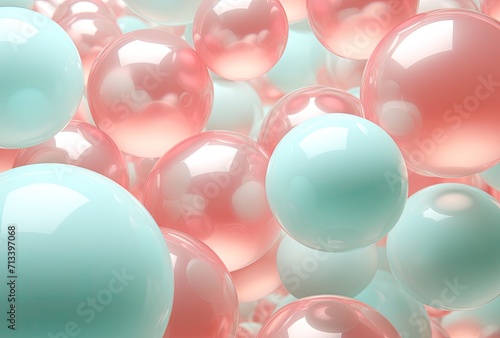 Whimsical pastel delights soft color balls and bubble gums