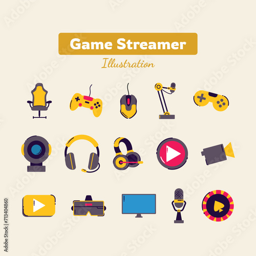 Game Streamer Illustration