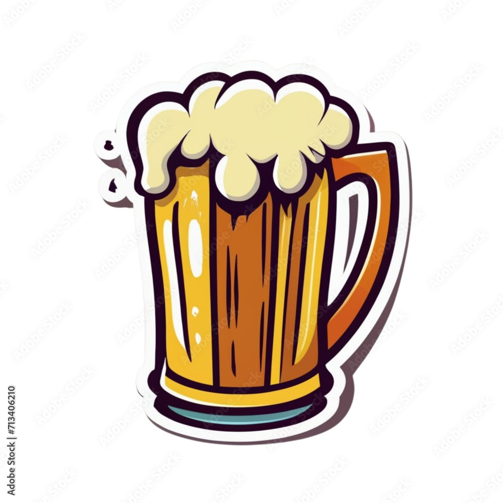Mug of beer with foam on a transparent background. Mug of beer with foam on a transparent background.