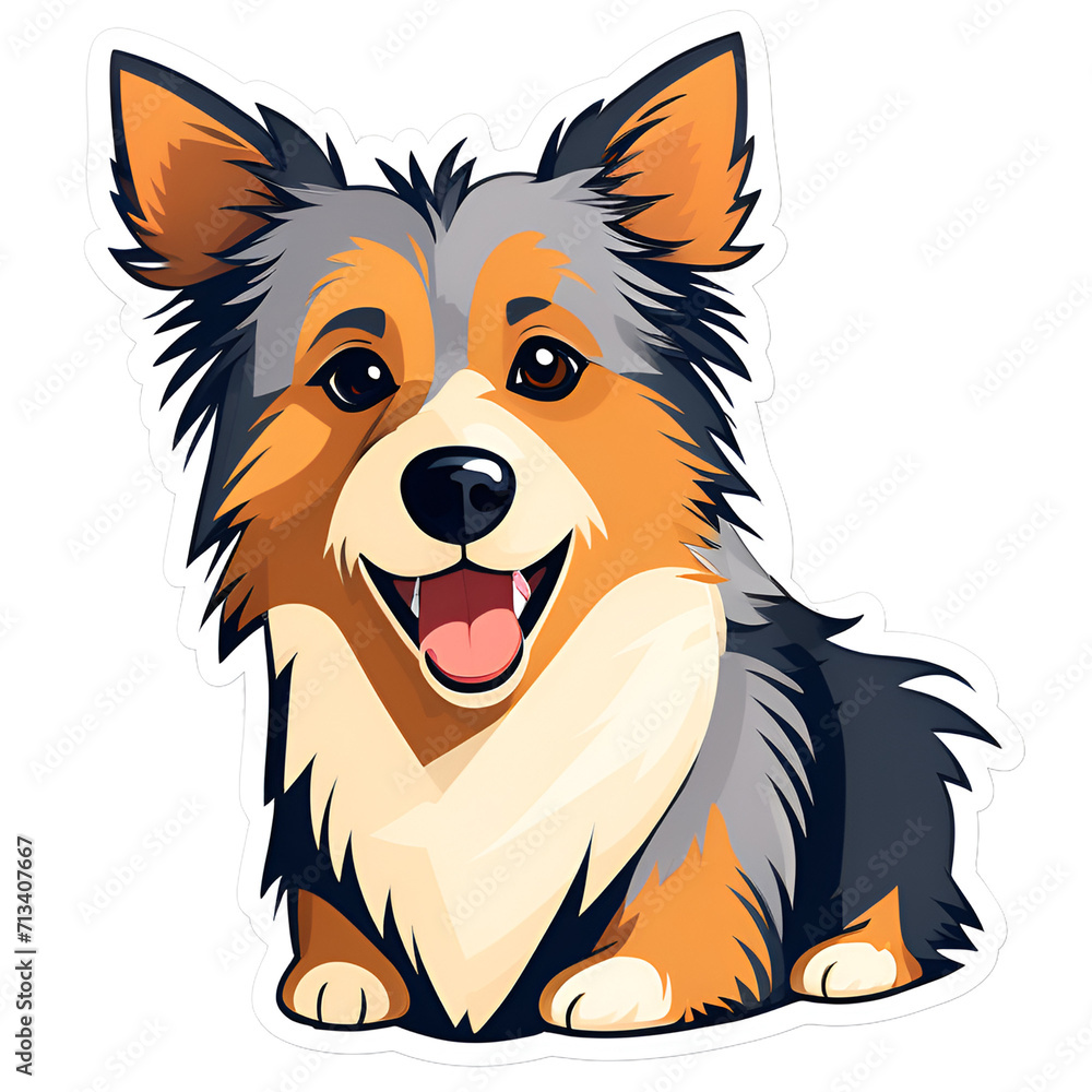 cartoon australian terrier dog puppy breed, vector illustration, logo icon tattoo, head / face full body art, isolated on white background, transparent PNG cartoon australian terrier dog puppy breed, vector illustration, logo icon tattoo, head / face full body art, isolated on white background, transparent PNG