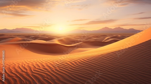Arabian sunset in the desert