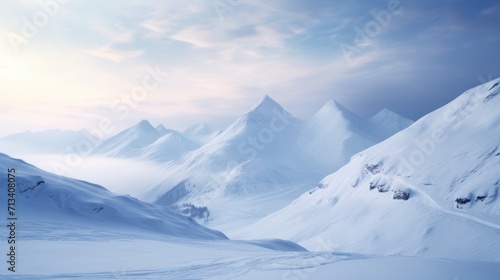 snow covered mountains © Hussam