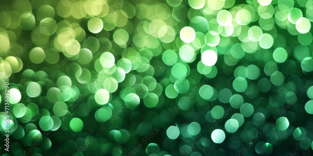 Abstract green blurred background with round bokeh for st patrick's day celebration Abstract green blurred background with round bokeh for st patrick's day celebration