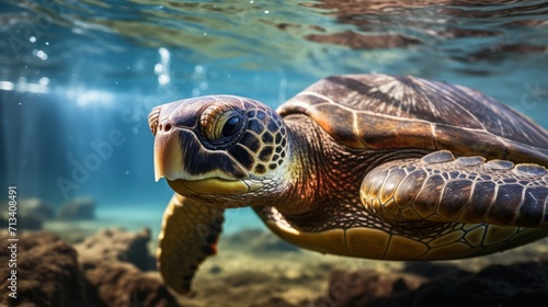 turtle swimming