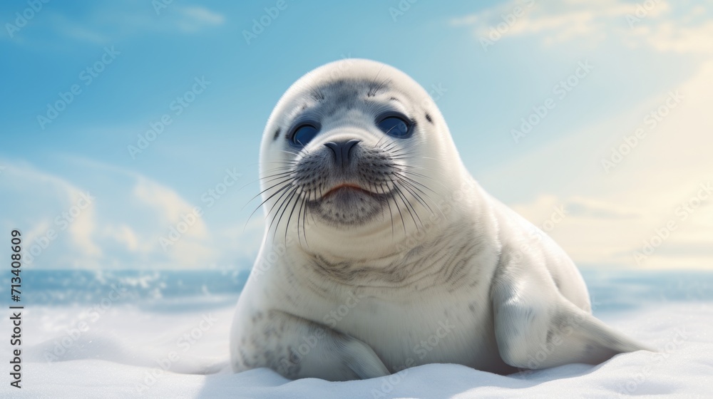 Fototapeta premium seal on the beach
