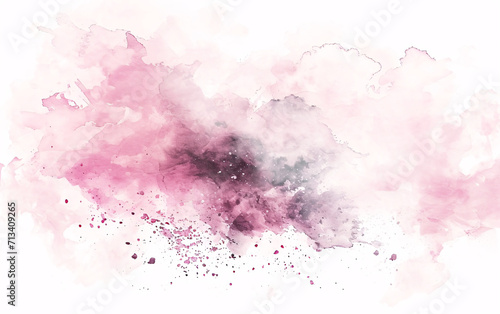 watercolor splashes forming a pink and black shape on a white background for creative design projects