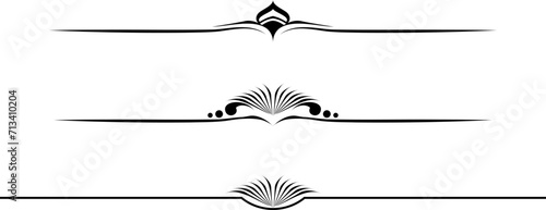 set of text separators black and gold gradient, vector