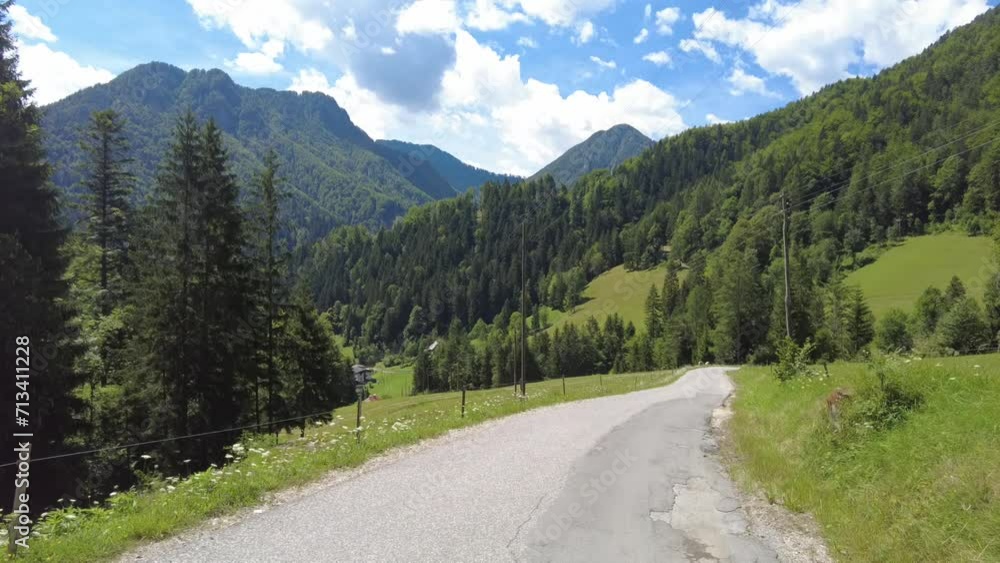 landscape with mountains in Slovenia landscape with mountains in Slovenia