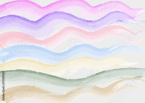 abstract watercolor background with waves