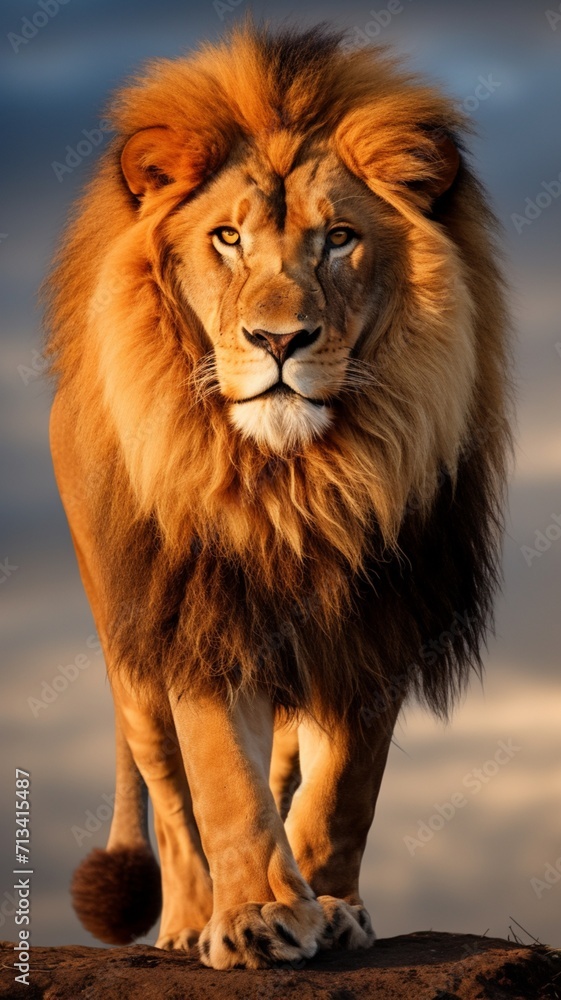Colored Lion Image image majestic lion AI Generated pictures