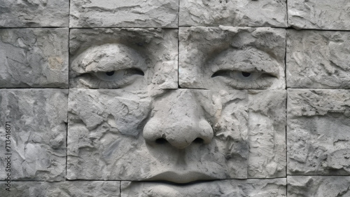 Face on Wall and Wall