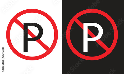 no or not parking sign  photo