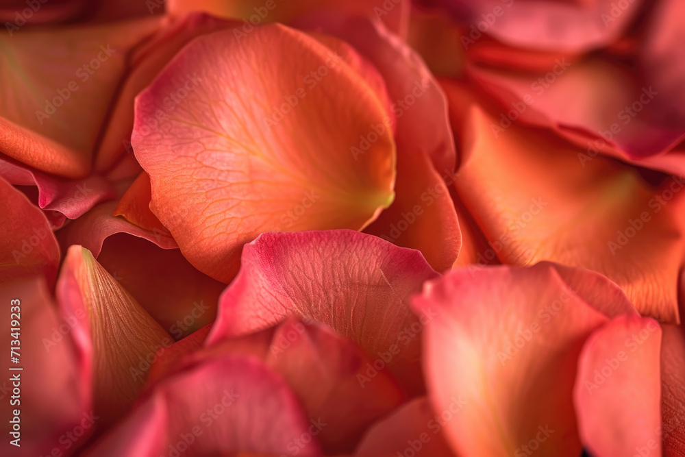 Close-Up of Rose Petals, Valentine's Intimacy