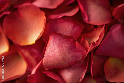 Close-Up of Rose Petals, Valentine's Intimacy