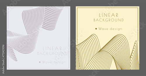 Background of wavy lines. Abstract design. Interior template, banners, posters, flyers. The idea of packaging goods, prints and creativity