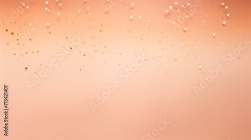 abstract background  soft gradient in pink and peach fuzz tones and golden stars. backdrop  texture for your design. copy the space.