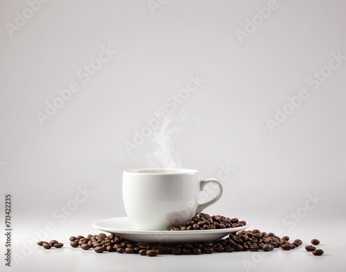 coffee in cup isolated on white background