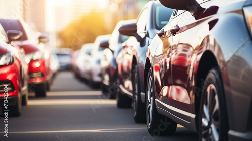 Rows of cars for sale and rental